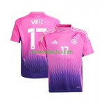 Camisolas de futebol Alemanha Florian Wirtz 17 Equipamento Alternativa Euro 2024 Manga Curta